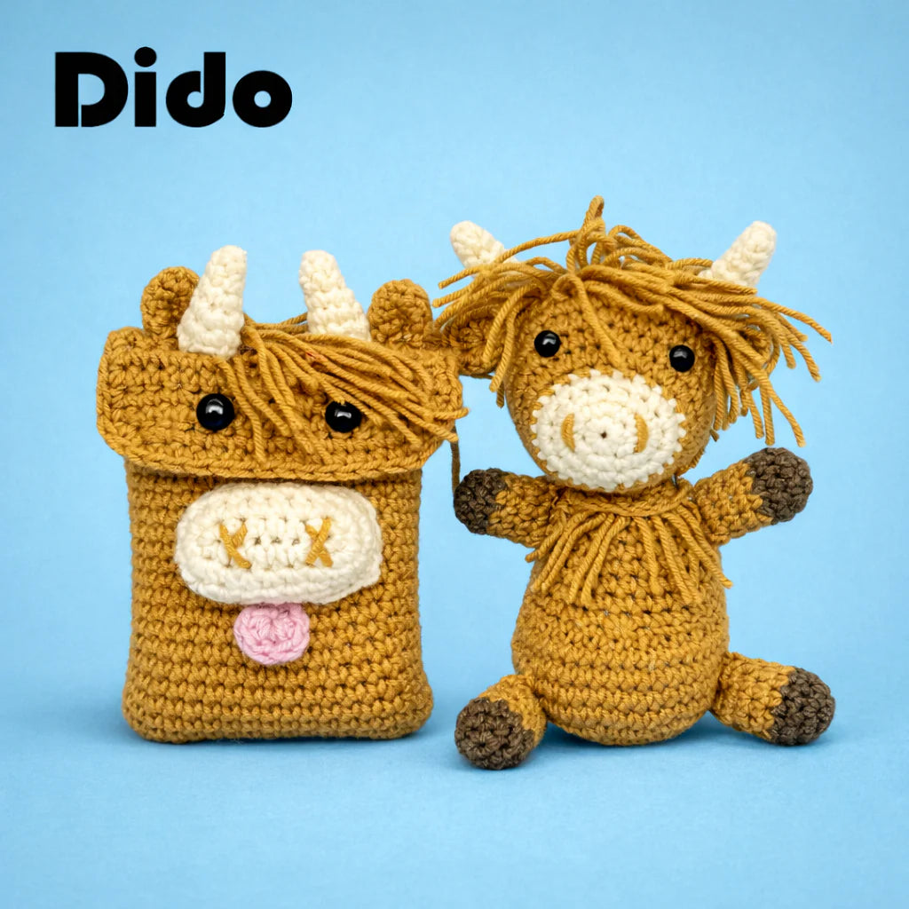 Crochet Kit - Highland Cow Pouch or Buddy