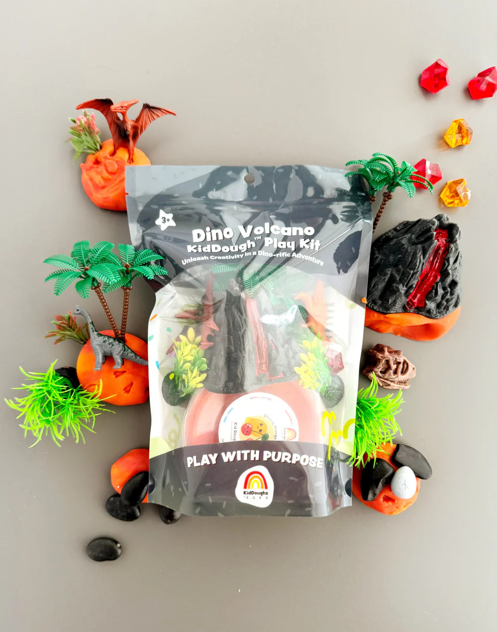 Dino Volcano Kiddough Play Kit
