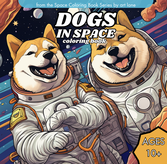 Dogs in Space Coloring Book