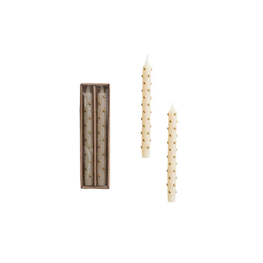 Gold Dot Taper Candles
