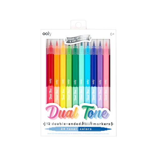 Dual Tone Double Ended Brush Markers