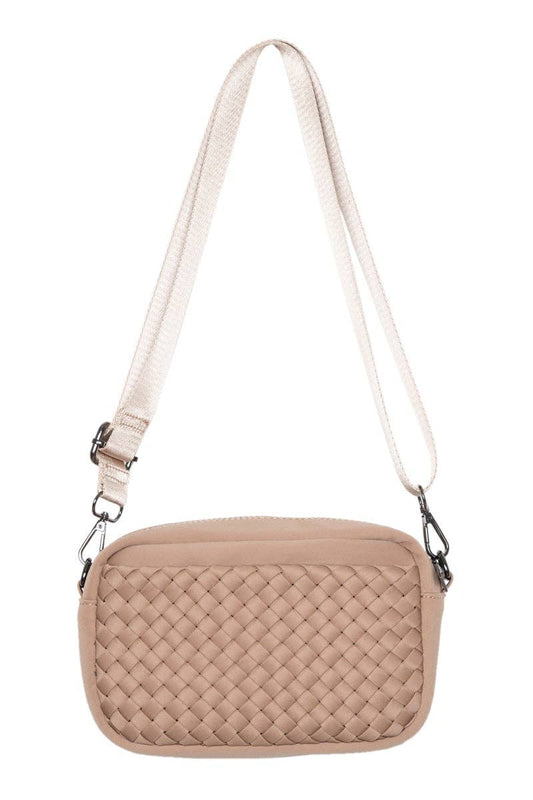 Woven Crossbody Bag - Brown