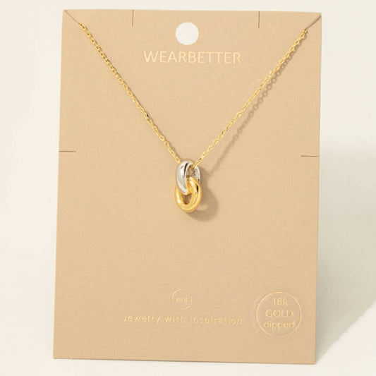 Ring Link Pendant Necklace