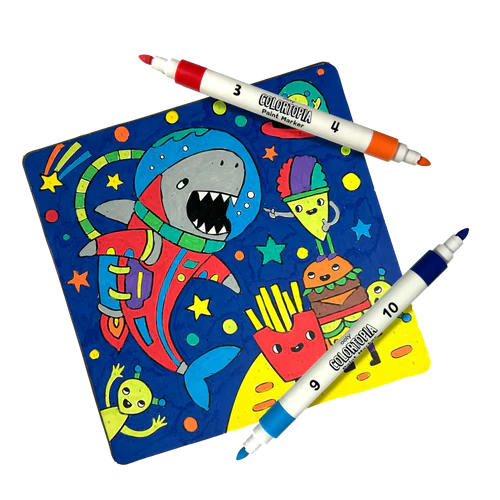 Colortopia: Paint Marker By Number Kit - Epic Adventures