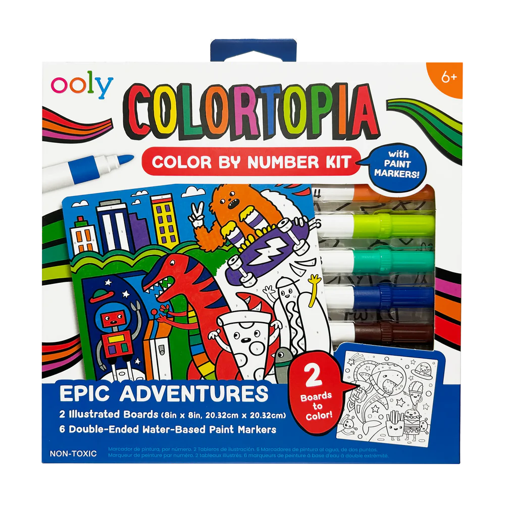 Colortopia: Paint Marker By Number Kit - Epic Adventures