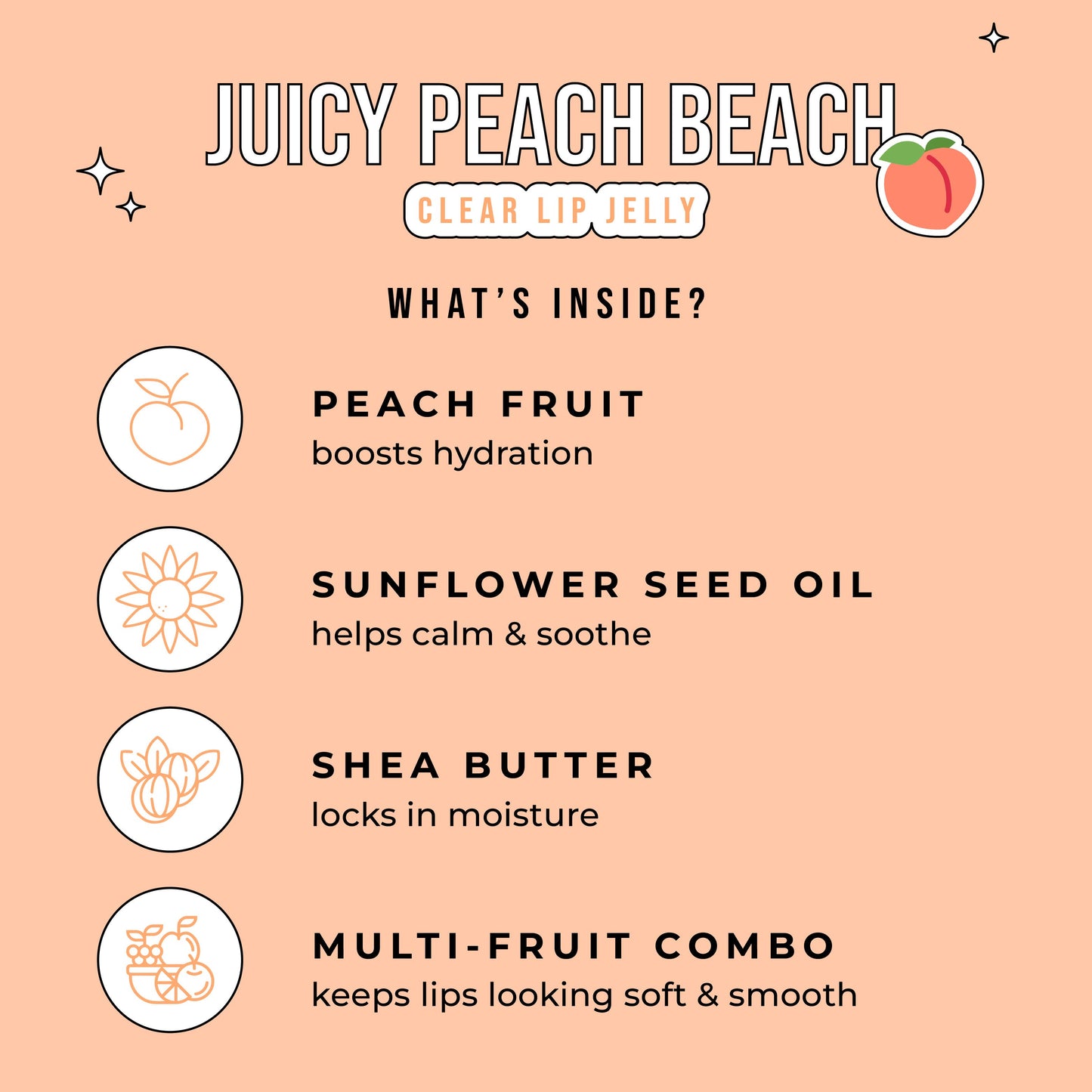 Peach Beach Lip Jelly: Single