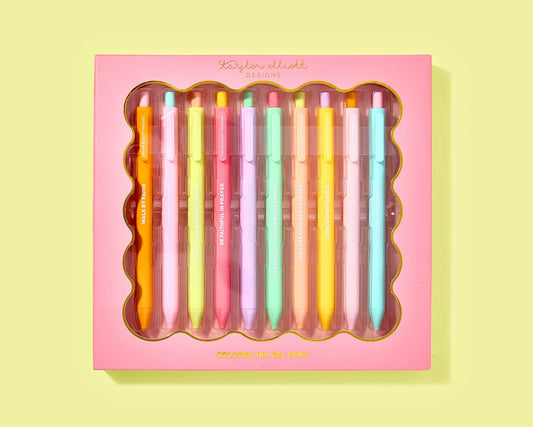 Colored Gel Pens - Faith Set of 10