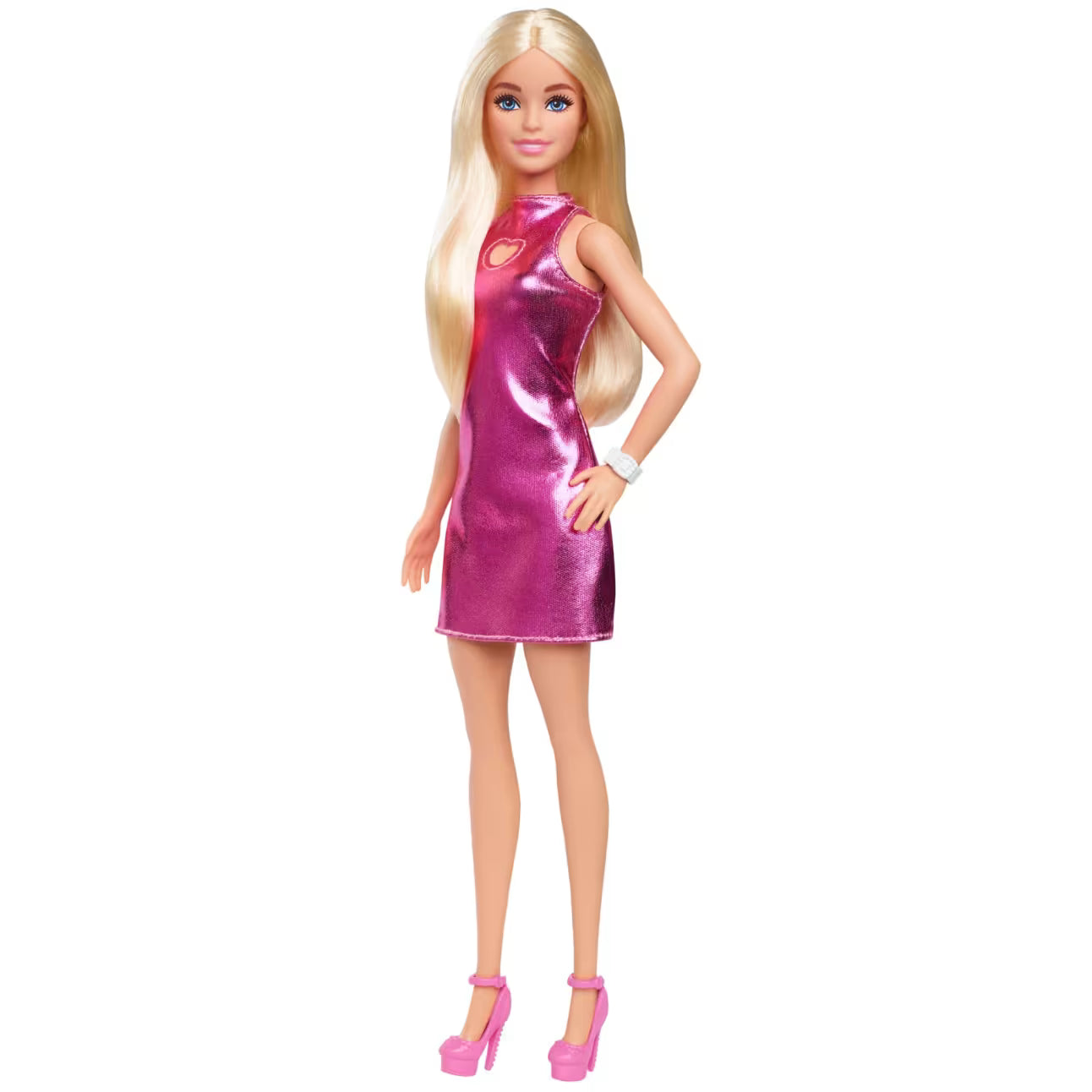 Barbie Metallic Pink Dress