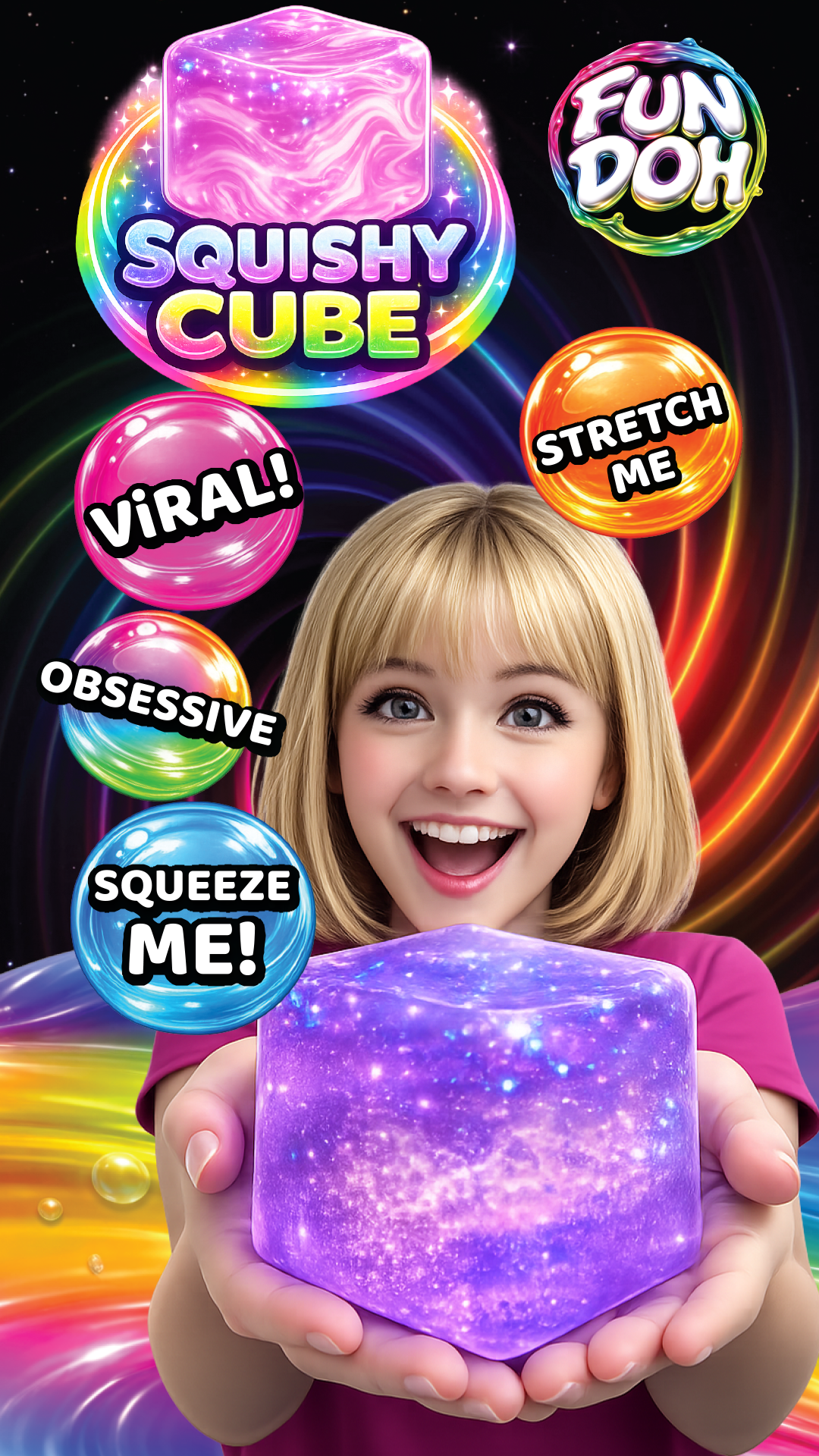 Squish & Squeeze Sparkle Cube