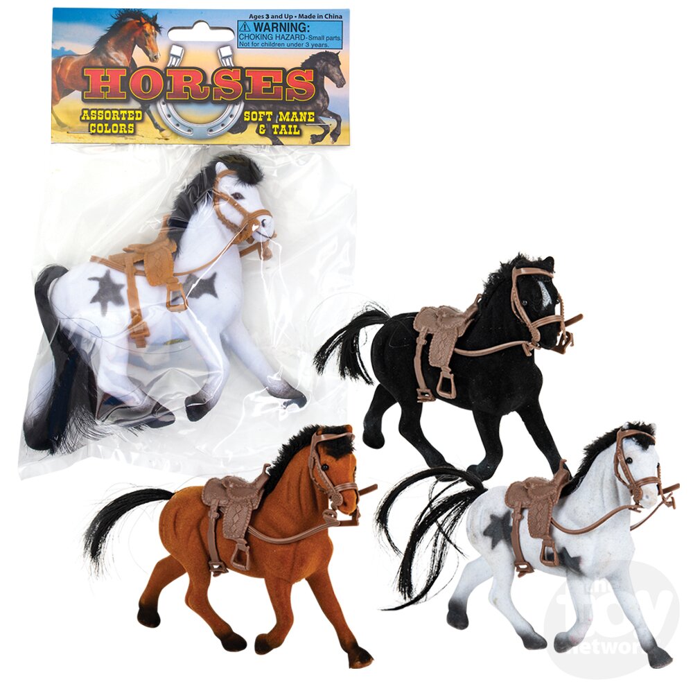 4in Flocked Horses