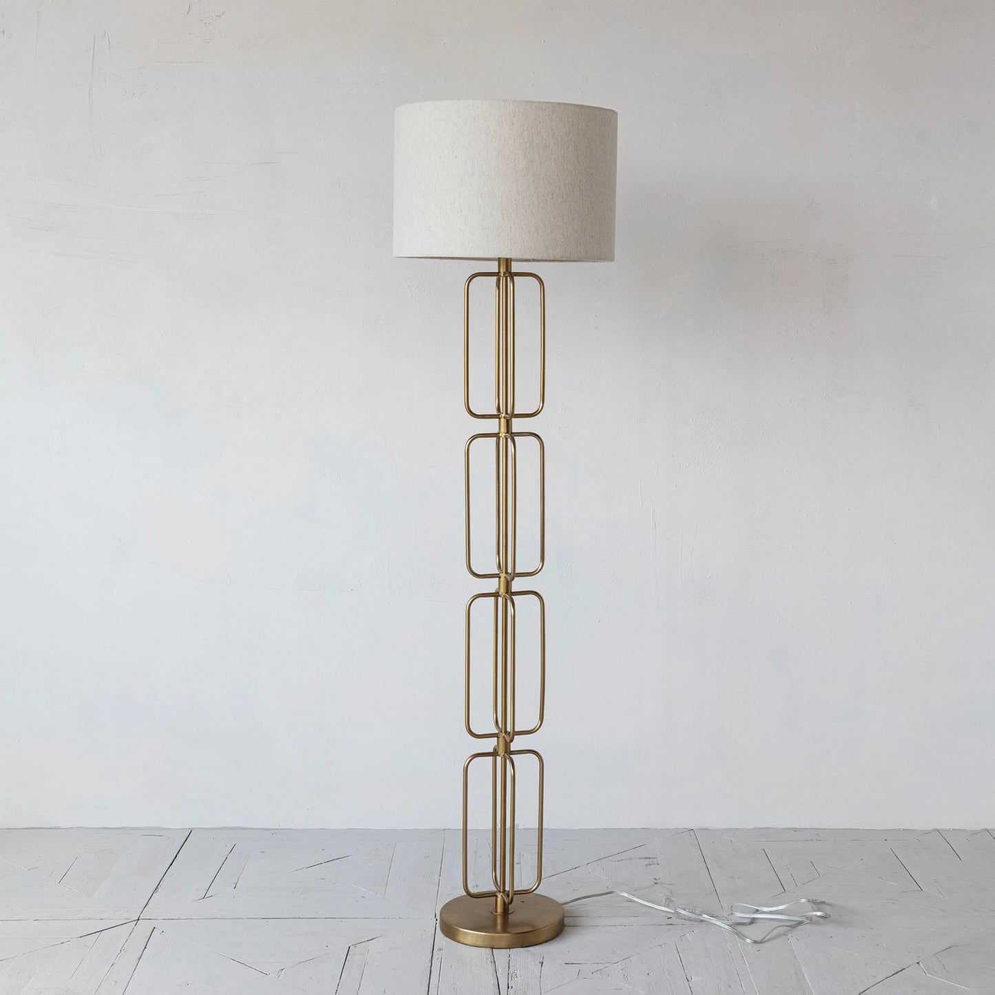 Geometric Gold Floor Lamp