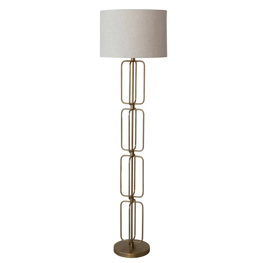 Geometric Gold Floor Lamp
