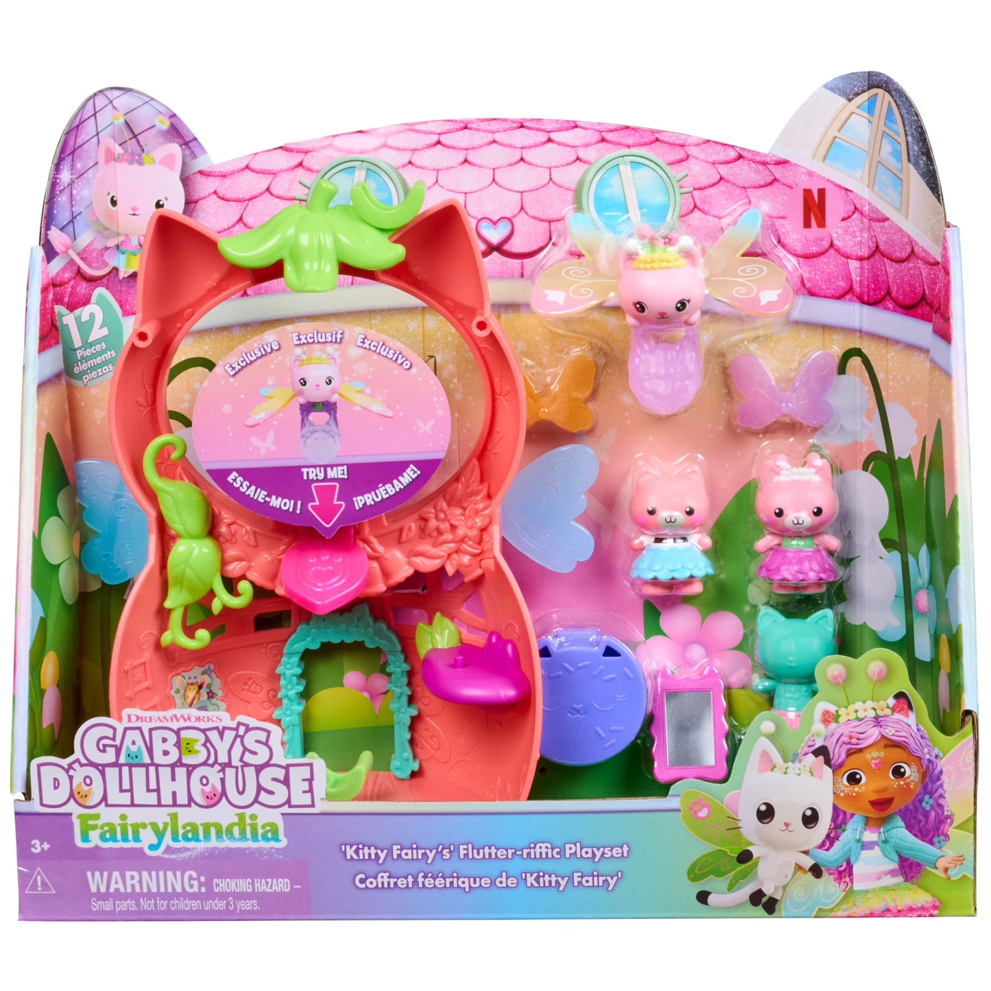 Gabby's Dollhouse Kitty Fairy's Flutteriffic Playset