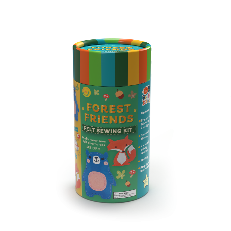 Felt Sewing Kit Tube: Forest Friends