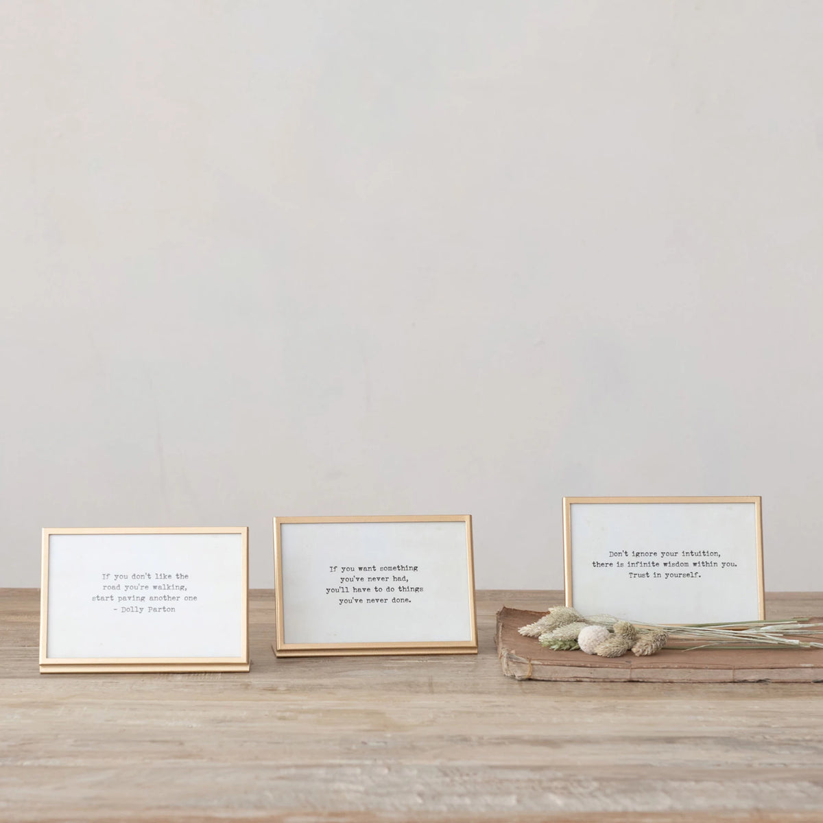 Gold Framed Quote - 4x6