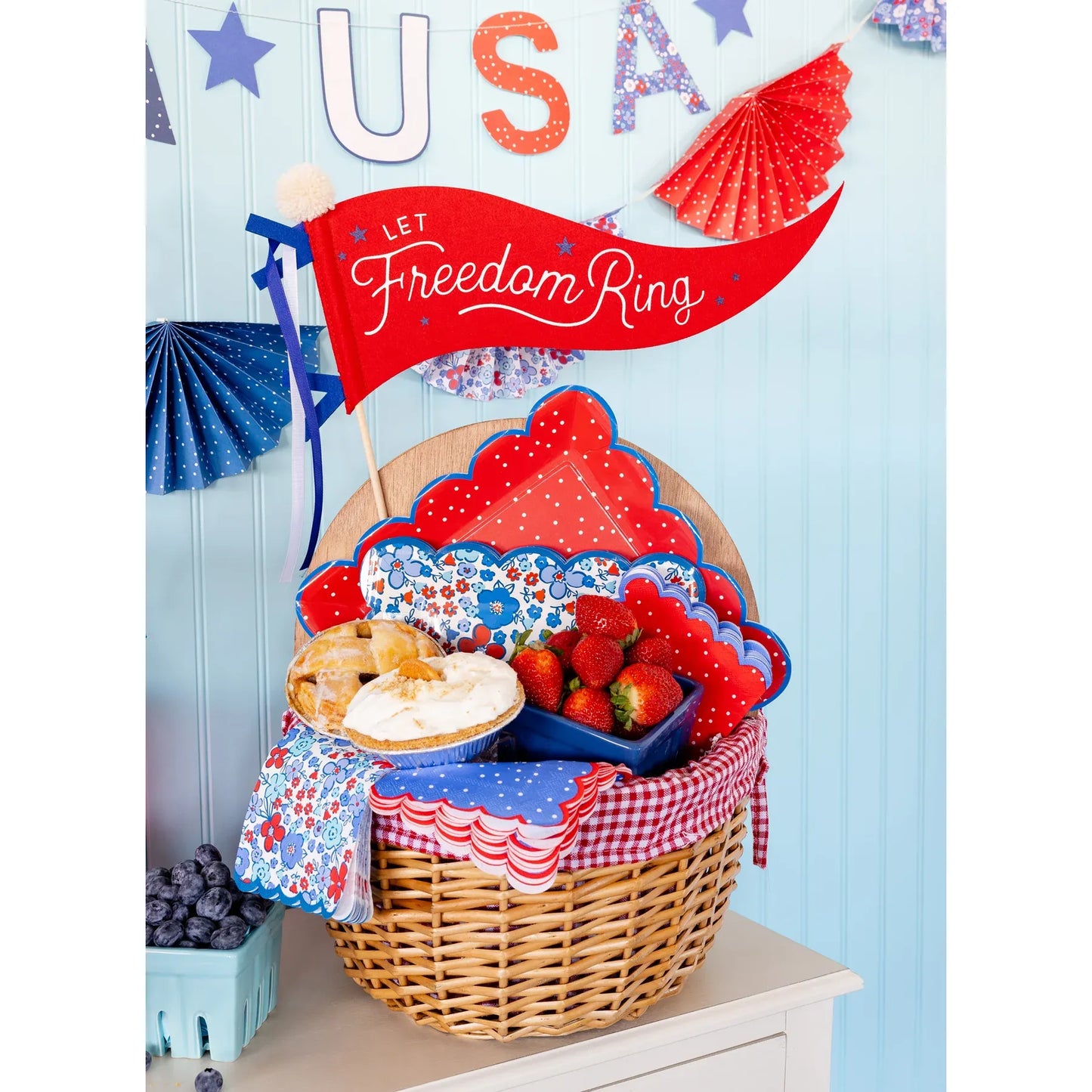 Let Freedom Ring Felt Pennant Banner