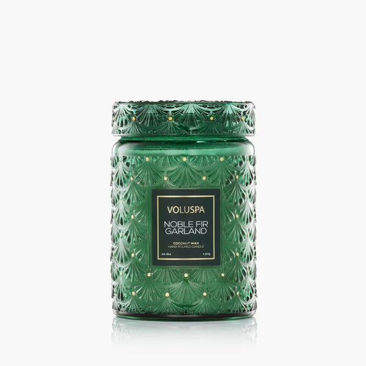 Noble Fir Garland Candle - Large
