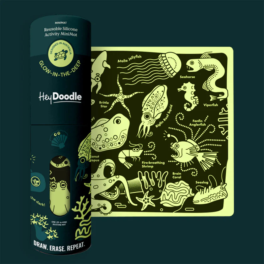 Glow in the Deep - Mini Coloring & Doodle Mat