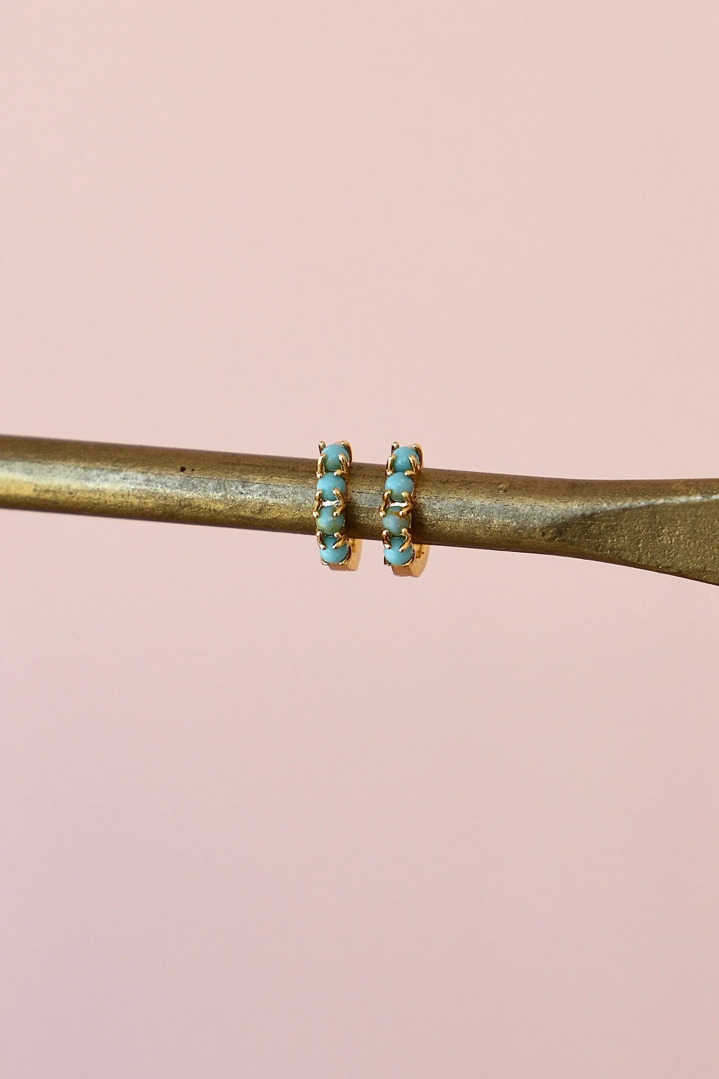 Mini Turquoise Hoops