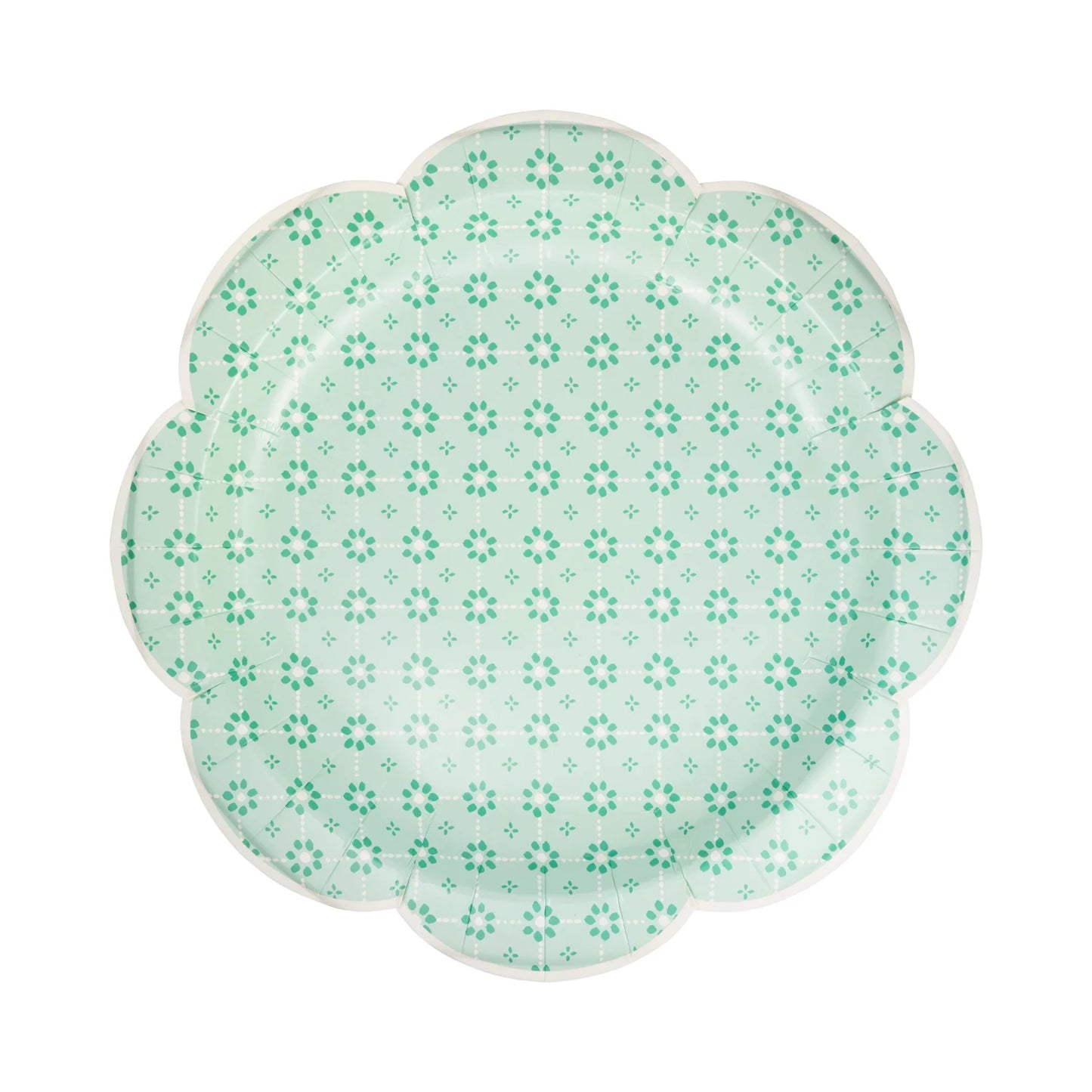Green Wicker Paper Plates
