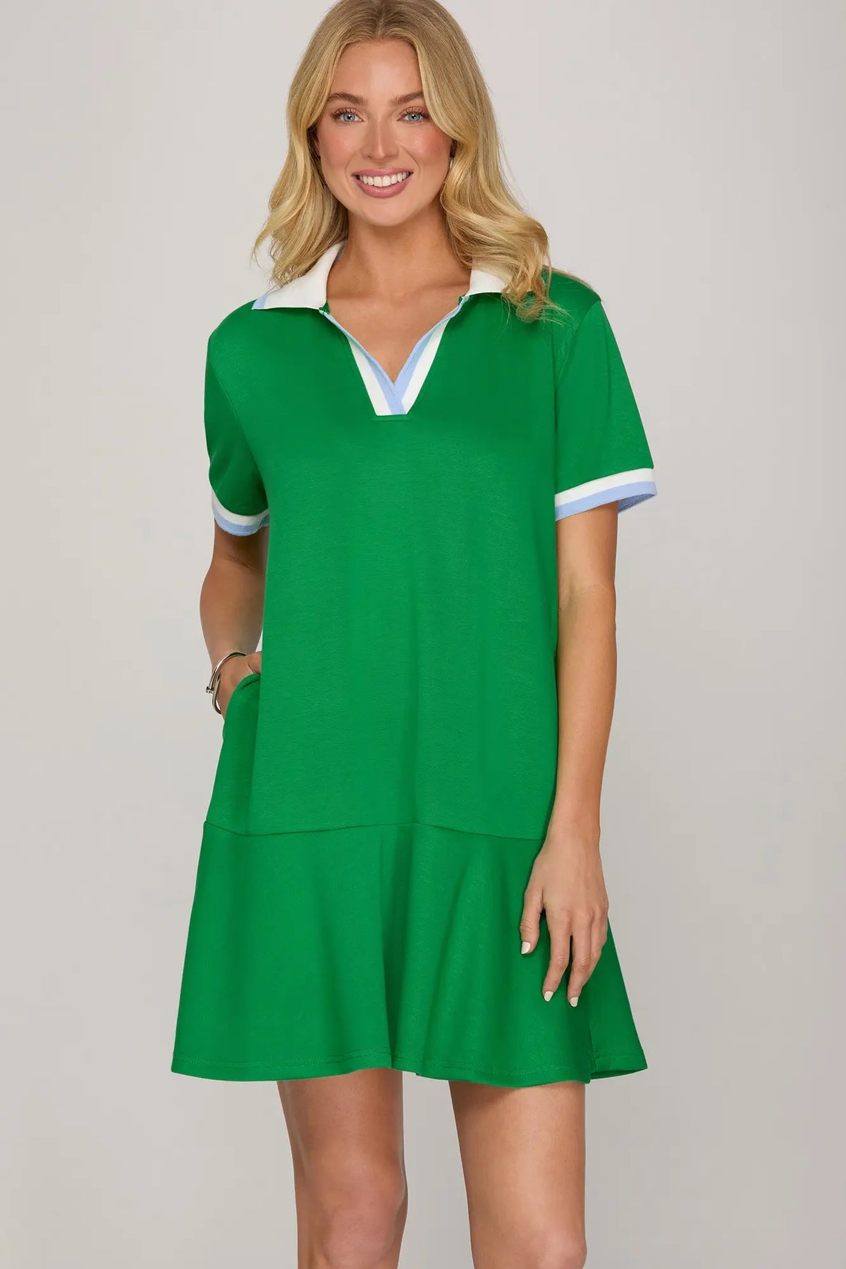 Green Collard Dress