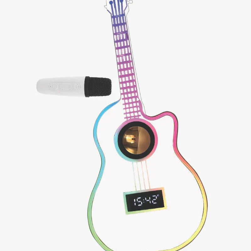 Rock Star Guitar & Microphone Karaoke Set-Black
