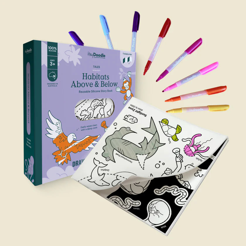 Habitats - Reusable Coloring Book