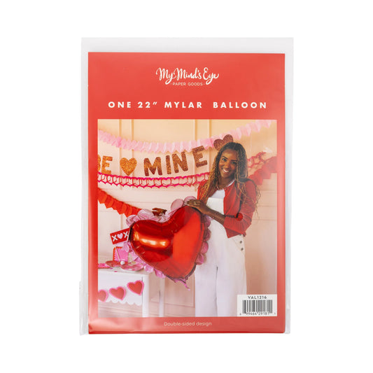 Scalloped Heart Mylar Balloon