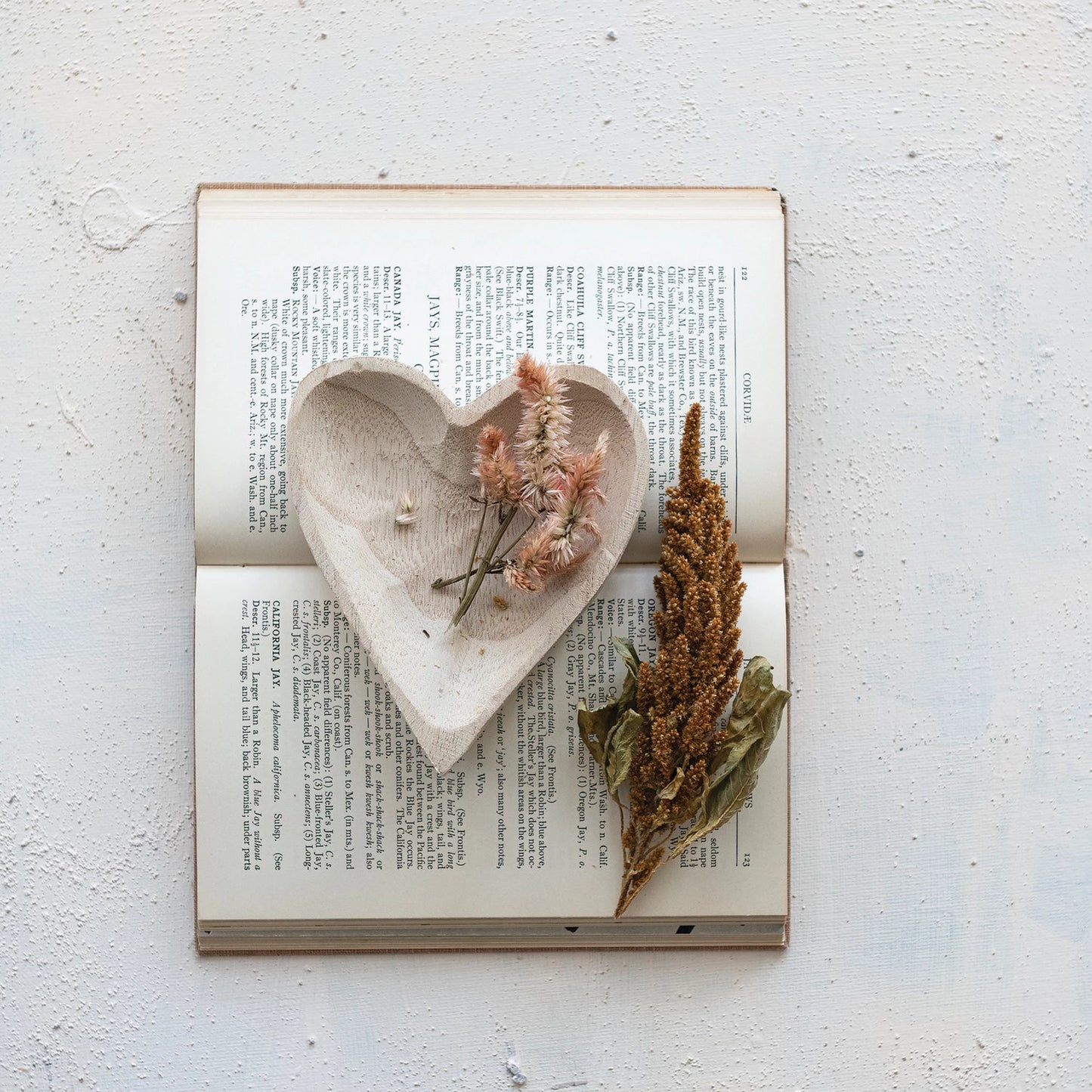 Carved Wooden Heart Dish