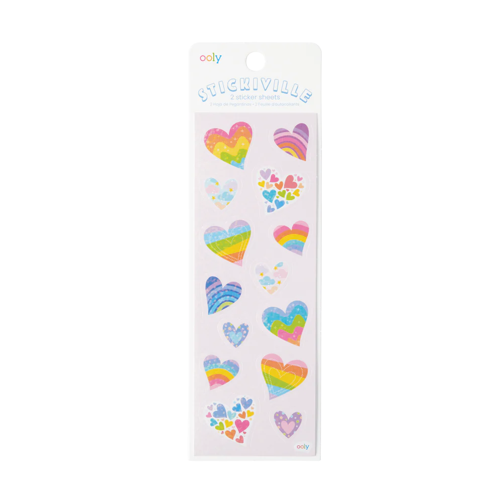 Stickiville Rainbow Hearts Stickers