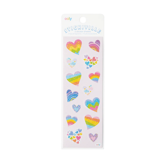 Stickiville Rainbow Hearts Stickers