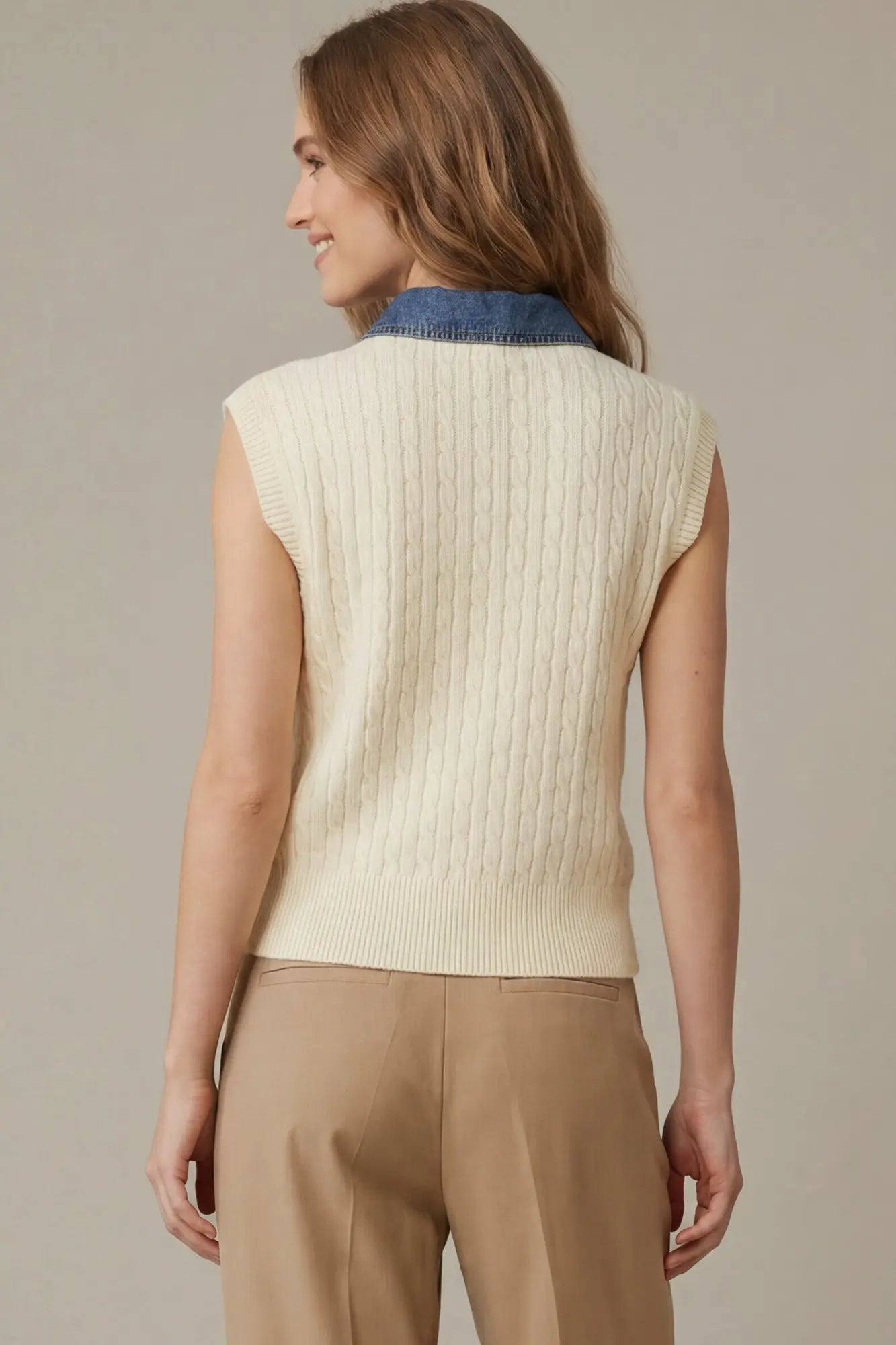 Cream & Denim Sweater