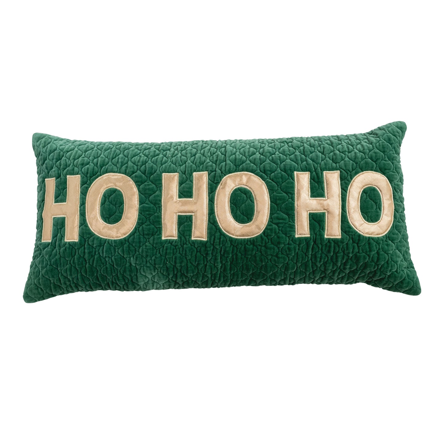 Green HO HO HO Pillow