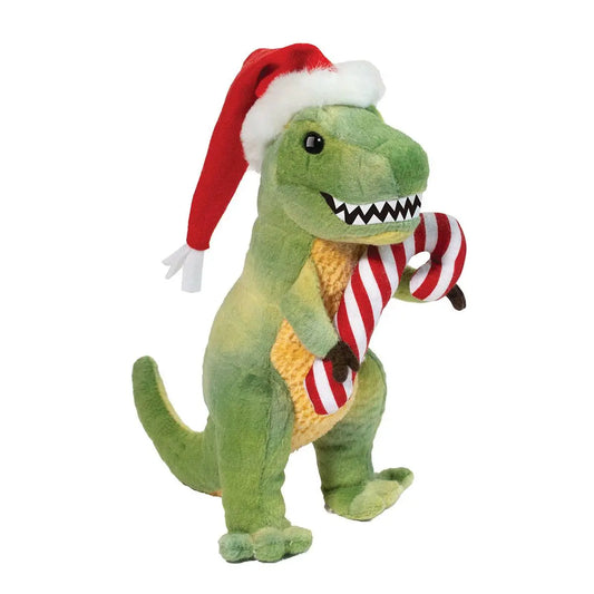 Holiday T-Rex with Santa Hat