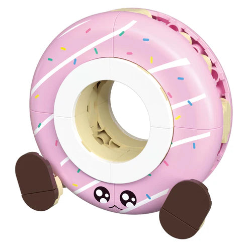 Rainbow Iced Donut Building Set