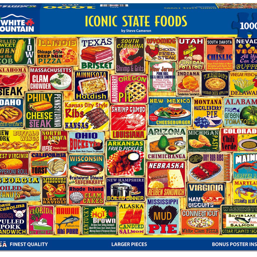 Iconic State Foods Puzzle
