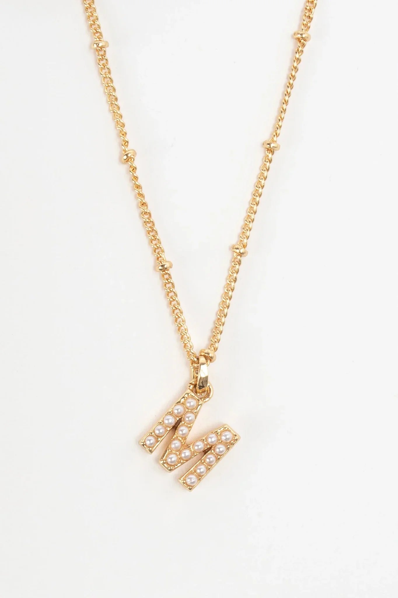 Mini Pearlie Initial Necklace