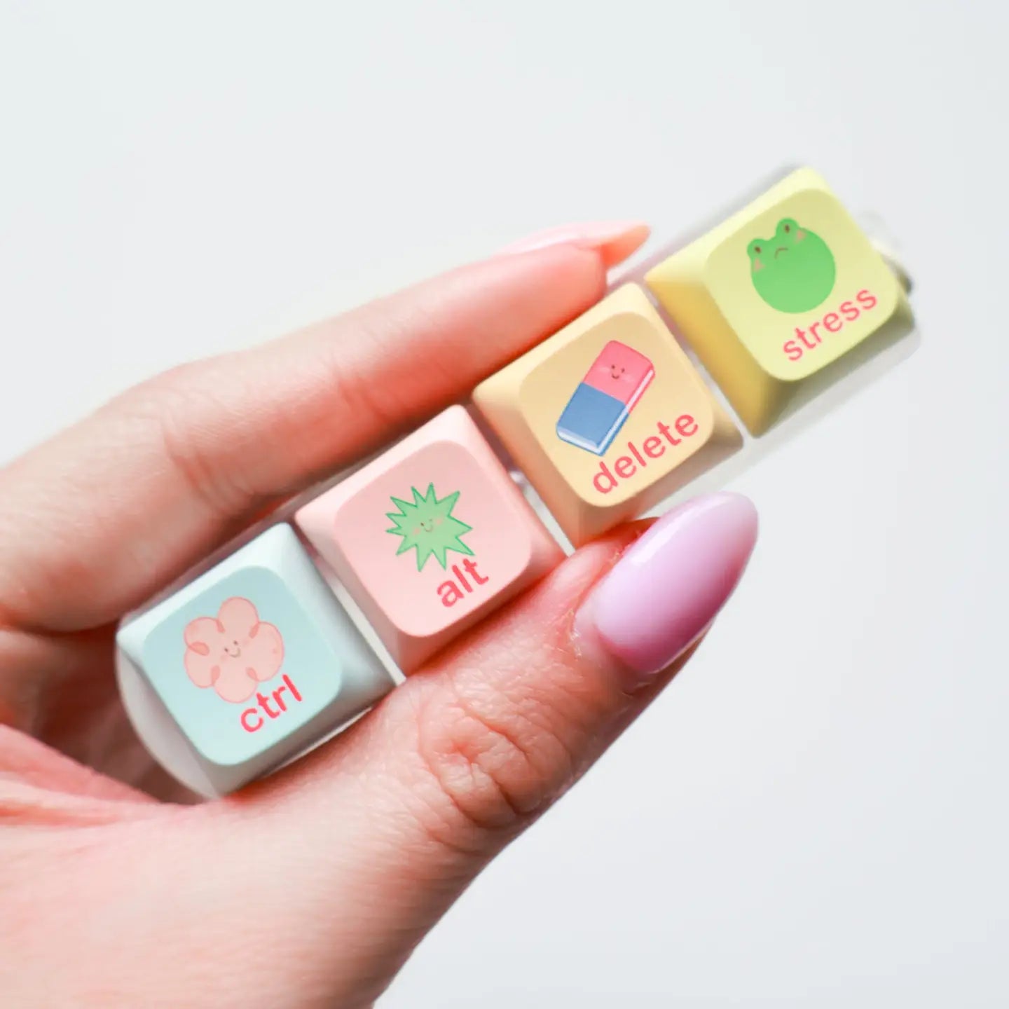 Delete Stress Keyboard Fidget Keychain