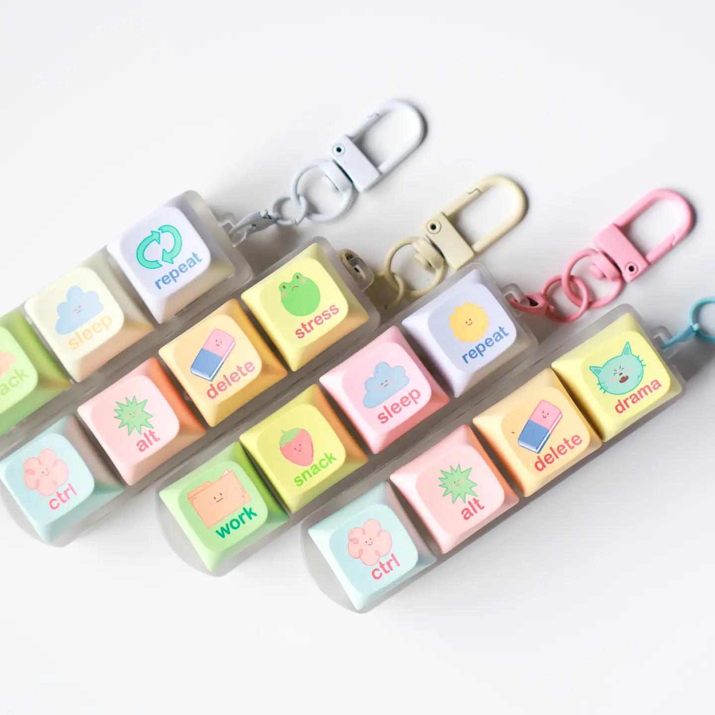 Delete Stress Keyboard Fidget Keychain