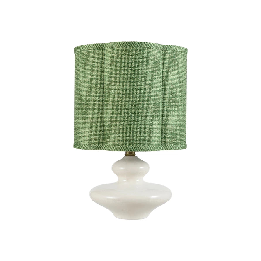 Green Scalloped Lamp