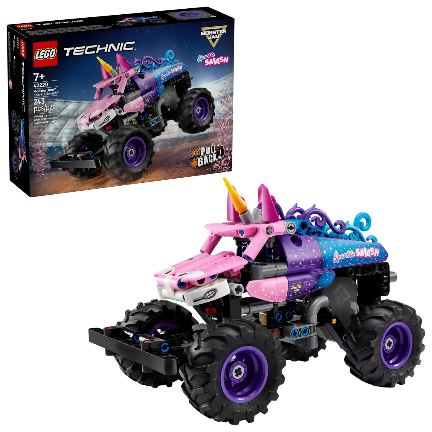 Monster Jam Sparkle Smash Pull-Back