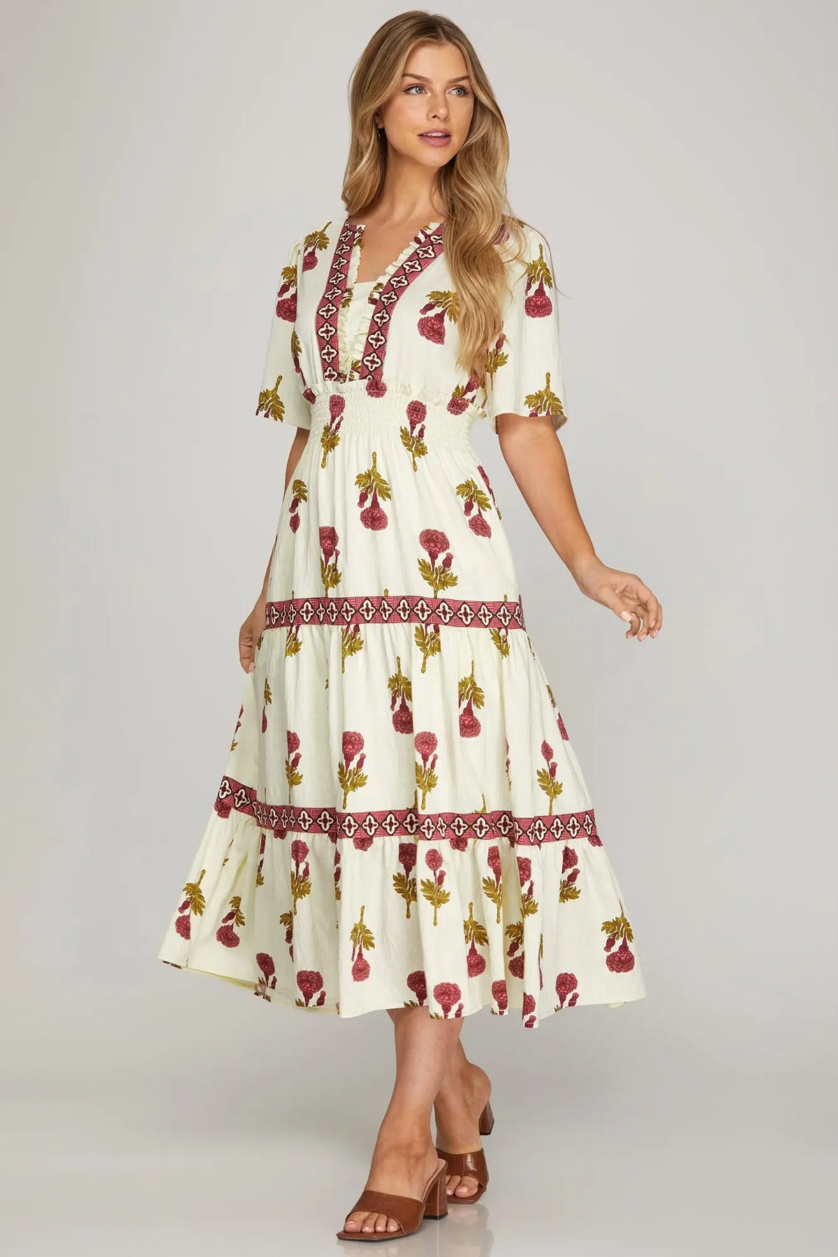 Magenta Flower Dress