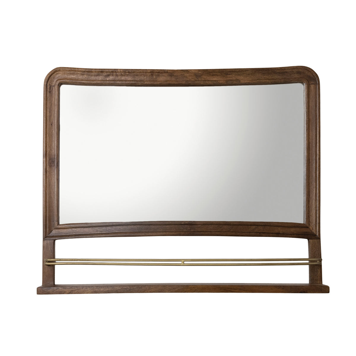 Mango Wood & Metal Wall Mirror