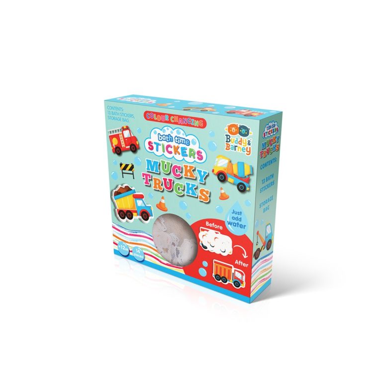 Color Changing Bath Stickers: Mucky Trucks