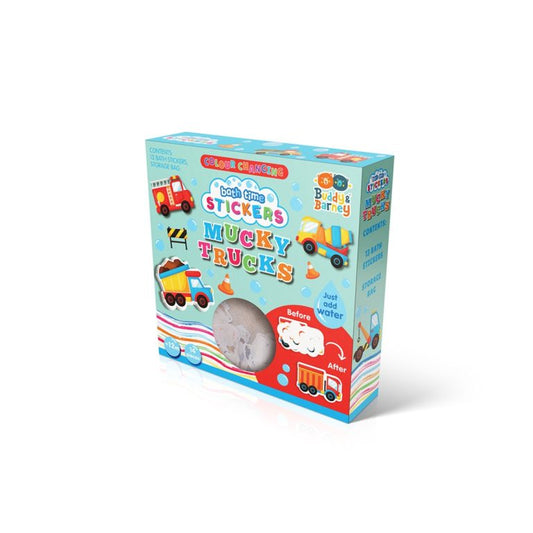 Color Changing Bath Stickers: Mucky Trucks