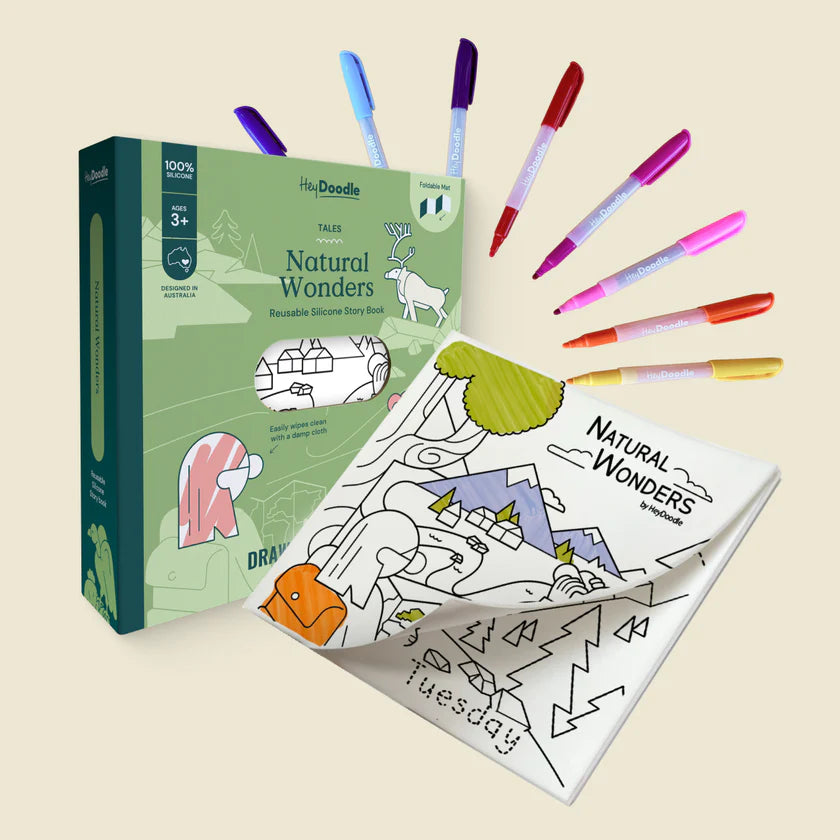 Natural Wonders - Reusable Coloring Book