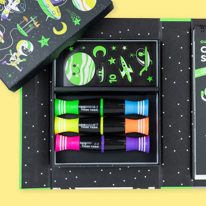 Neon Coloring Set - Outer Space