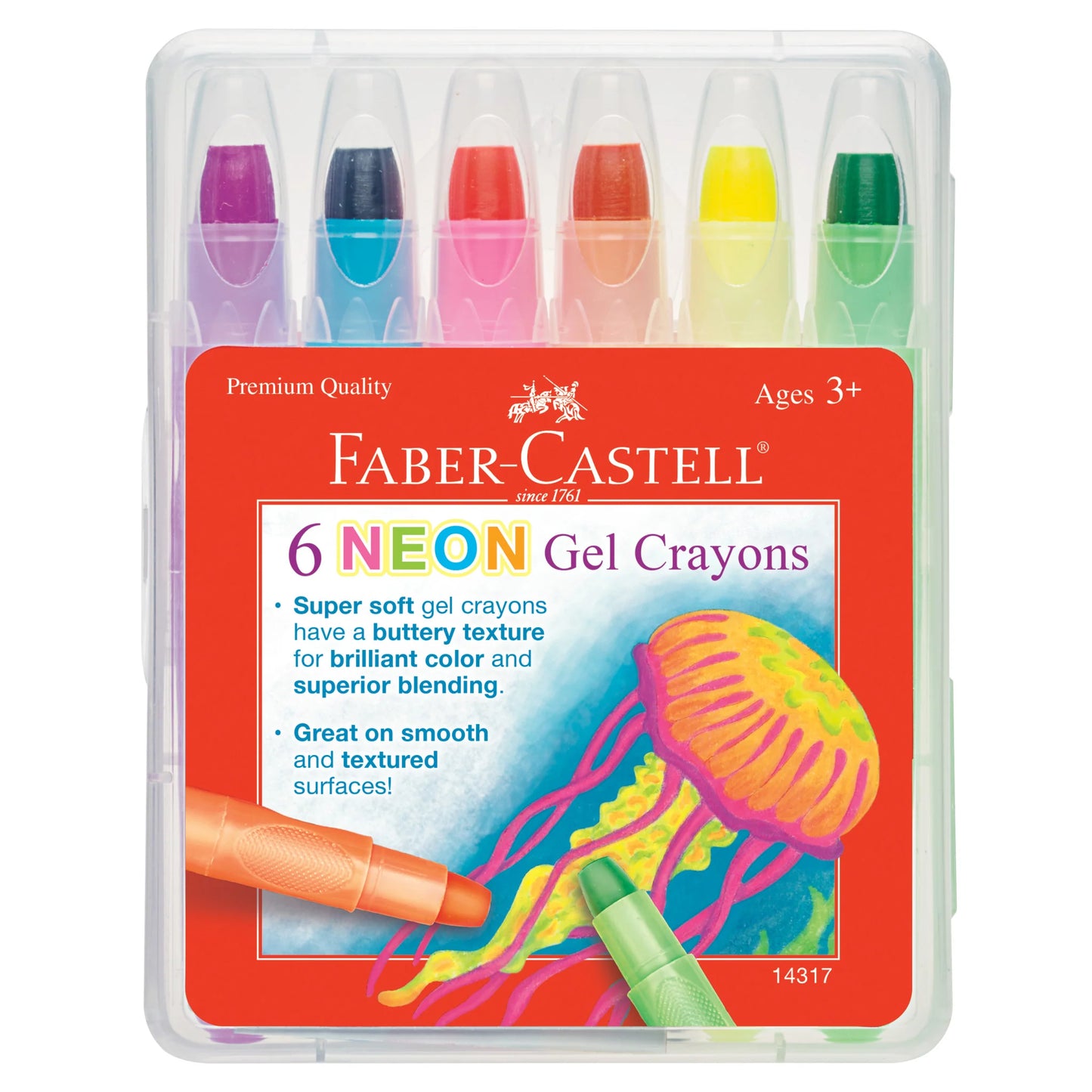 Neon Gel Crayons - 6 ct.