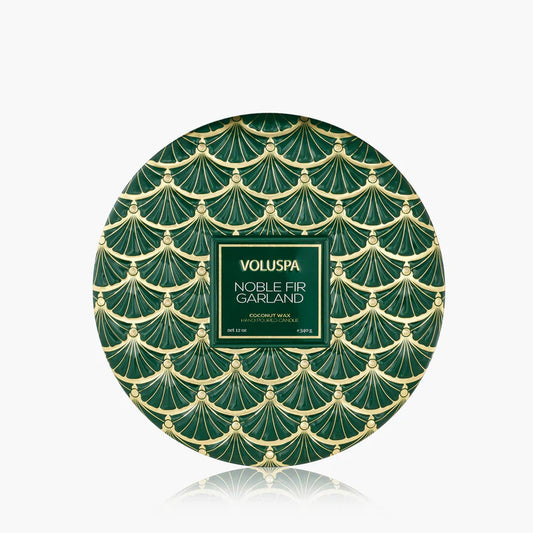 Noble Fir Garland Candle - Tin