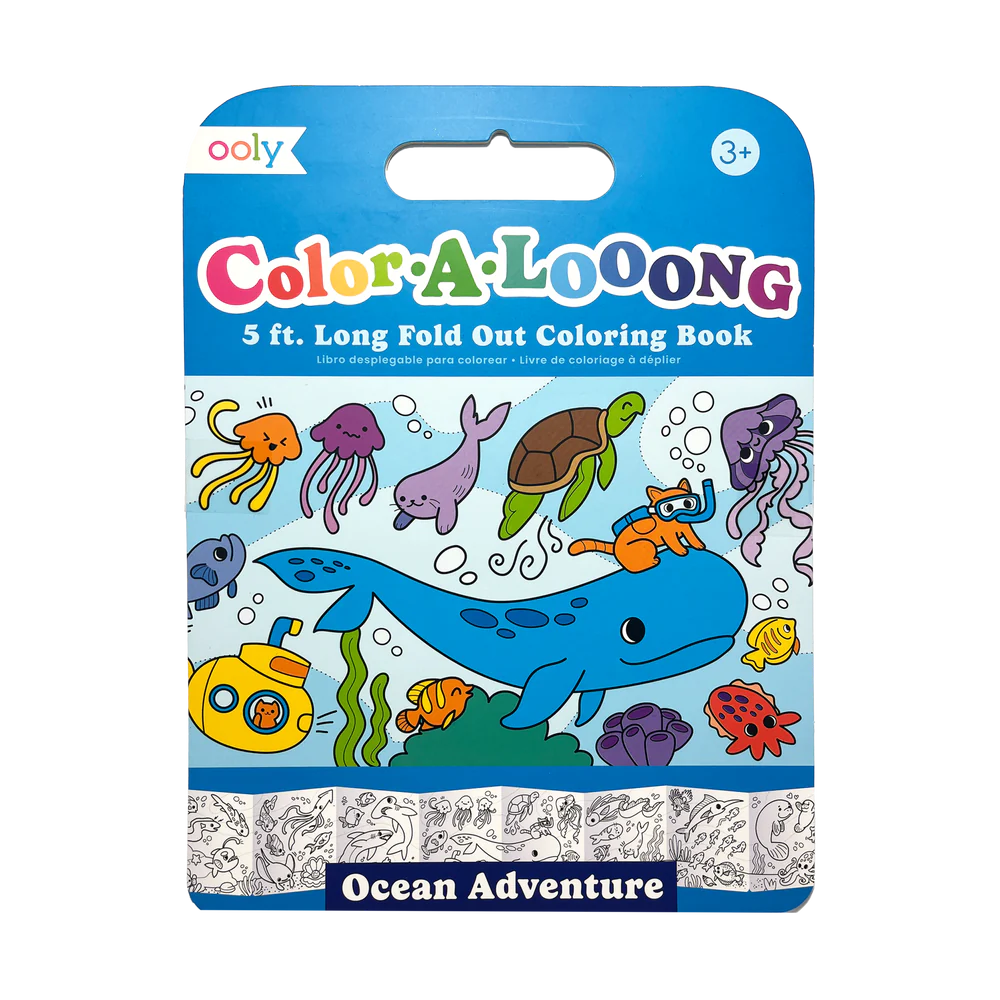 Fold Out Kids Coloring Book - Ocean Adventure